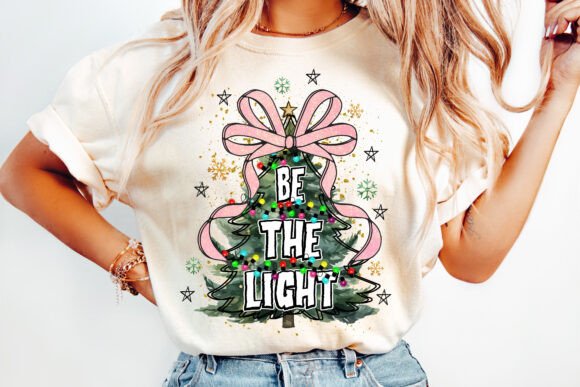 Be the Light Jesus Christmas Tree PNG