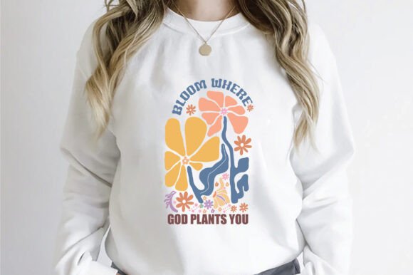Christian Boho Abstract Flowers SVG for T-Shirt Designs