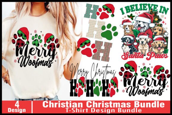 Christian Christmas Bundle Design PNG