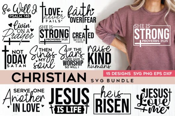 Christian SVG Bundle: T-Shirt Designs with Spiritual Impact