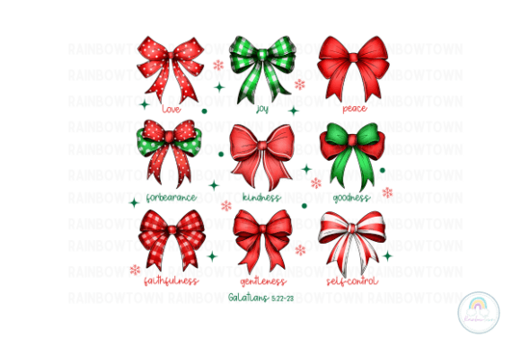 Coquette Christian Christmas Sublimation T-Shirt Designs
