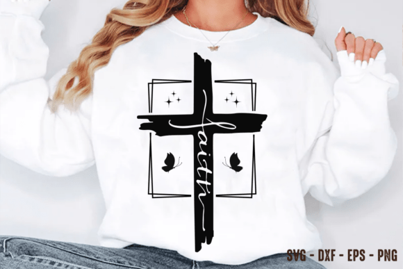 Faith Cross Png, Christian Quote Svg Png