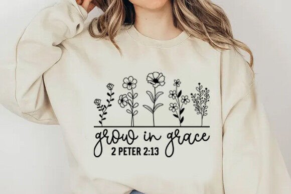 Grow in Grace Svg, Jesus Svg for T-Shirt Designs