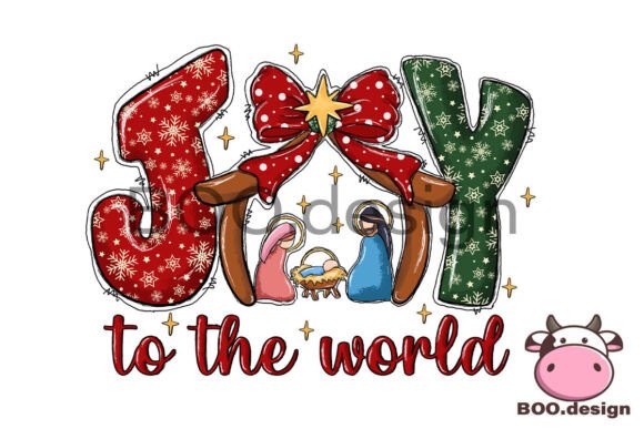 Joy to the World Png, Christian Christmas T-Shirt Designs