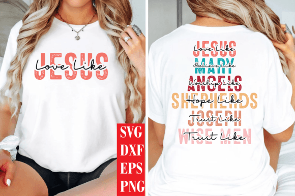 Love Like Jesus, Christian Christmas Svg