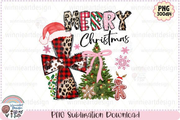 Merry Christmas Cross Leopard Jesus PNG for T-Shirt Designs